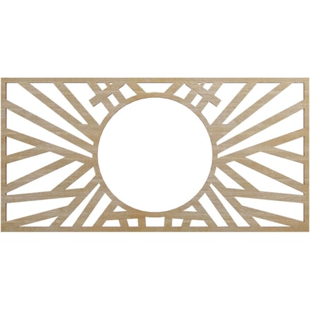 Ekena Millwork Hoover Wood Fretwork Pierced Ceiling Medallion, Birch, 16"W x 8"H x 5 7/8"ID x 1/4"T CMWP16X08X0250HOBI